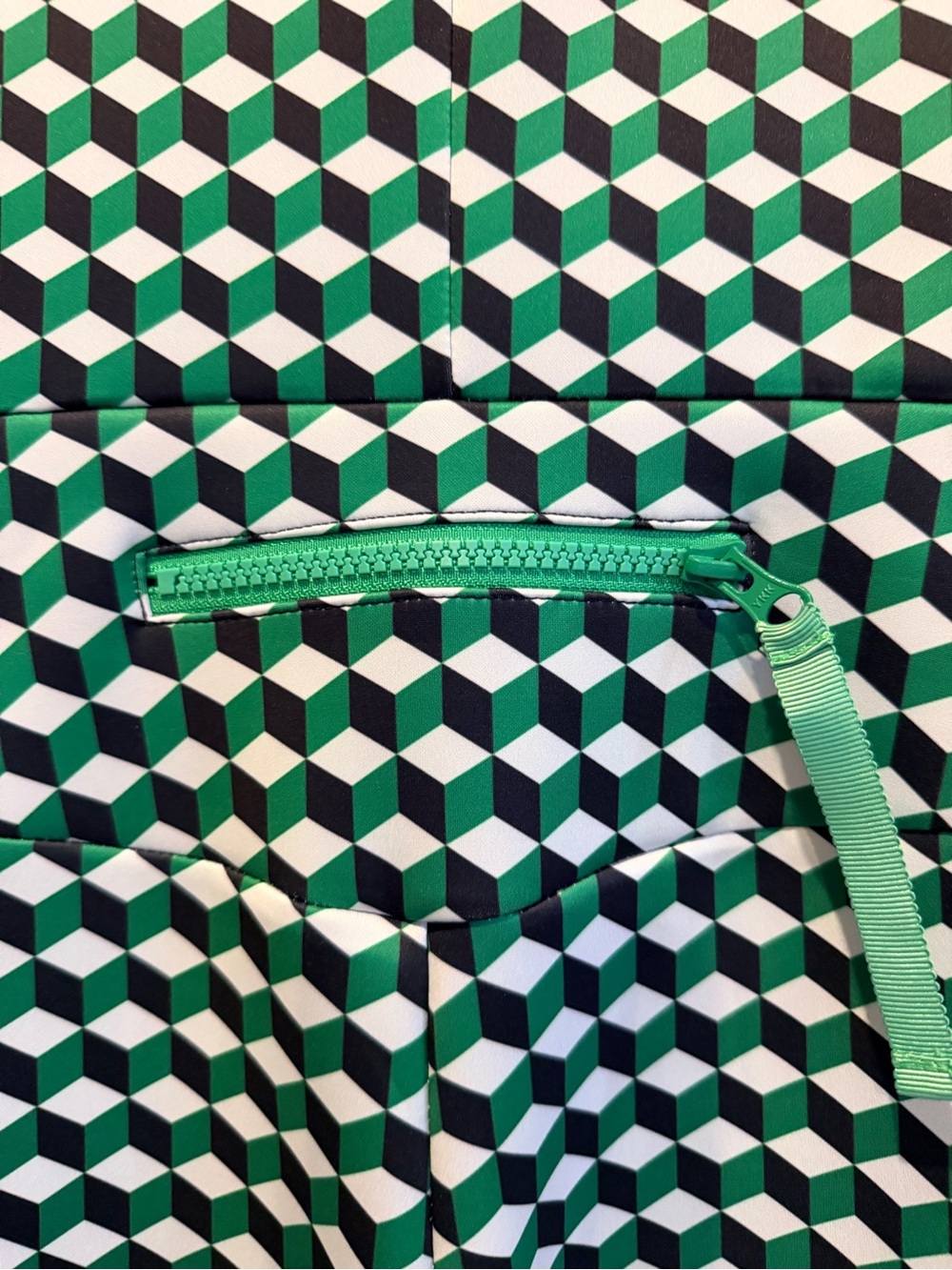 Cynthia Rowley Bonded Ski Jumpsuit in Green Print, Size M - Picture 10 of 11